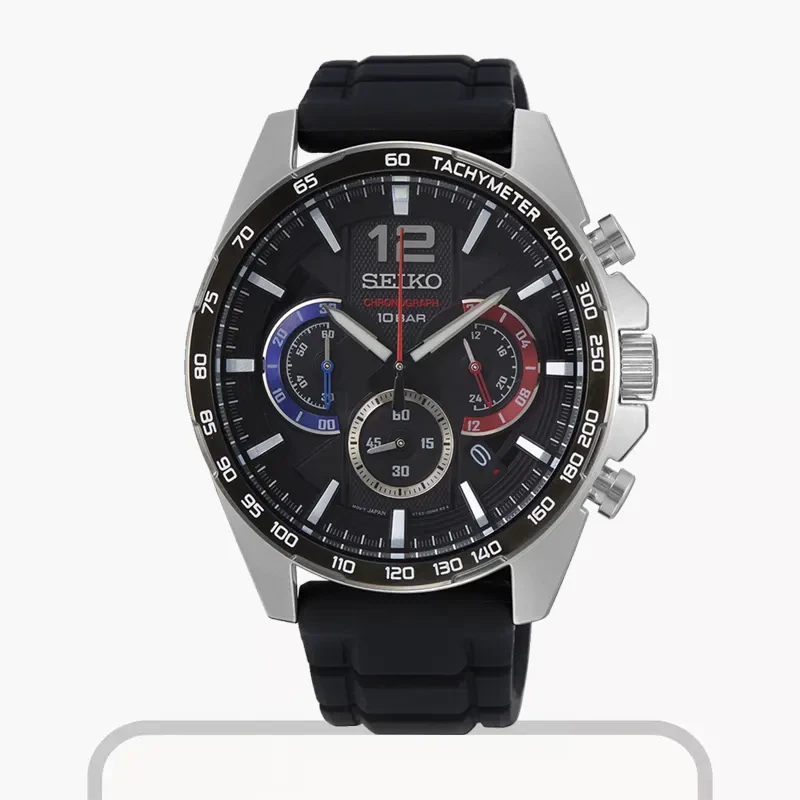 Seiko Discover More Quartz Chrono Black Dial Sports Men’s Watch- SSB347P1